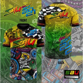 Sau เสื้อกีฬาแขนสั้น ลาย Attack 2023