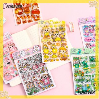 Forever แผ่นกาว ลายการ์ตูน สําหรับตกแต่งสมุดภาพ DIY 4 แผ่น