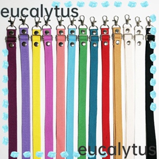 Eucalytus1 สายคล้องกระเป๋า ผ้าแคนวาส ประดับหมุด ปรับได้ 130 ซม. แบบเปลี่ยน