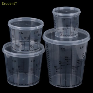 [ErudentT] ถ้วยผสมสีพลาสติก PP พลาสติกแข็ง พร้อมฝาปิด [ใหม่]