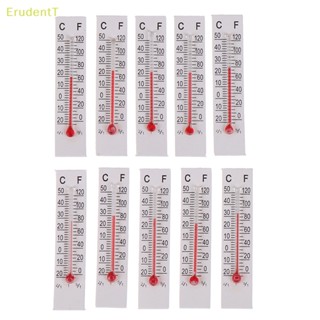 [ErudentT] เครื่องวัดอุณหภูมิกระดาษแข็ง ขนาดเล็ก 5 ซม. X1.1 ซม. -20-50 องศาเซลเซียส 10 ชิ้น [ใหม่]