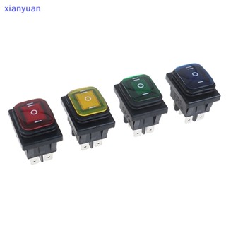 Xianyuan สวิตช์โยกสลับ 30A 250V 6Pin กันน้ํา พร้อมไฟ LED 12V 220V XY สําหรับเรือ 1 ชิ้น