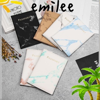 Emilee กระเป๋าใส่หนังสือเดินทาง ลายหินอ่อน แฟชั่น