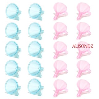 Alisondz กรวยพลาสติก ขนาดเล็ก น้ําหนักเบา สําหรับบรรจุขวดน้ําหอม ขวดกระจายของเหลว เครื่องมือถ่ายโอนของเหลว กรวยกรอง