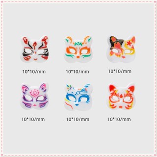 50pcs Nail Art Japanese Style Anime Fox Mask Jewelry Retro Cartoon Sweet Three-dimensional Cosplay Nail Decoration Manicure Tool For Nail Shop JOYFEEL