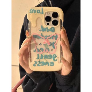 เคสโทรศัพท์มือถือซิลิโคน TPU ใส แบบนิ่ม ลายผีเสื้อ และไอศกรีม กันกระแทก สําหรับ IPhone 11 14 13 12 Pro Max 7 8 Plus XR X XS Max SE2020