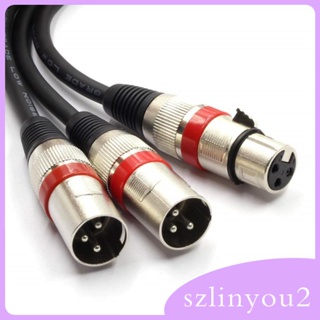 [szlinyou2] อะแดปเตอร์แยกเสียงไมโครโฟน XLR ตัวเมีย เป็น 3-Pin คู่