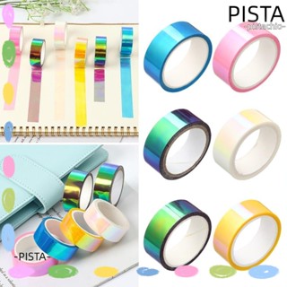 Pista เทปกราฟฟิค สีรุ้ง เมทัลลิก กันน้ํา ถอดออกได้ สําหรับห่อของขวัญ