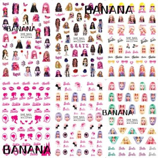 Banana1 สติกเกอร์ ลายการ์ตูนเจ้าหญิงบาร์บี้ Y2K สําหรับตกแต่งเล็บ DIY