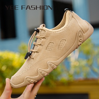 YEE Fashion  รองเท้าผ้าใบผู้ชาย ลำลองผู้ชาย ผ้าใบแฟชั่น สไตล์เกาหลี กีฬากลางแจ้ง ทำงานรองเท้าลำลอง สวย ins Comfortable คุณภาพสูง D93D07Q 37Z230910