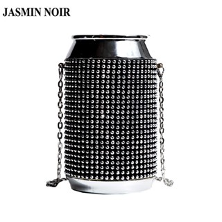 Jasmin NOIR กระเป๋าสะพายข้าง ประดับเพชร ทรงกลม ขนาดเล็ก สําหรับผู้หญิง