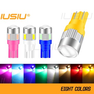 Iusiu หลอดไฟสัญญาณเลี้ยว LED T10 W5W 168 194 501 6SMD 5630 12v สําหรับติดป้ายทะเบียนรถยนต์ รถจักรยานยนต์