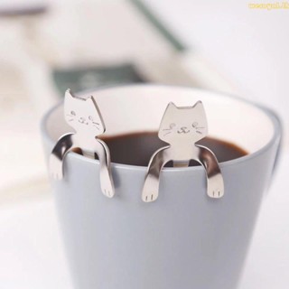 Weroyal ช้อนชากาแฟเอสเพรสโซ่ สเตนเลส รูปแมวน่ารัก ขนาดเล็ก สําหรับทําขนมหวาน เค้ก น้ําตาล น้ําแข็ง