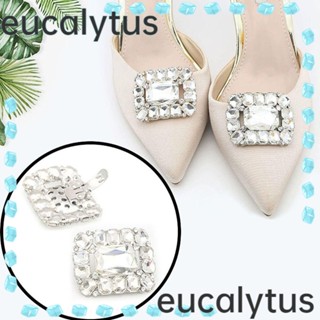 Eucalytus1 จี้หัวเข็มขัด รูปดอกไม้ สีทอง สําหรับตกแต่งรองเท้าส้นสูง งานแต่งงาน เจ้าสาว 1 ชิ้น