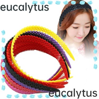 Eucalytus1 ที่คาดผมมงกุฎ ประดับไข่มุก แวววาว เครื่องประดับ สําหรับเจ้าสาว งานแต่งงาน