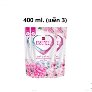 ESSENCE ผลิตภัณฑ์ซักผ้า สูตรลดกลิ่นอับ สีชมพู ชนิดถุงเติม 400 มล. 3 ถุง (K)