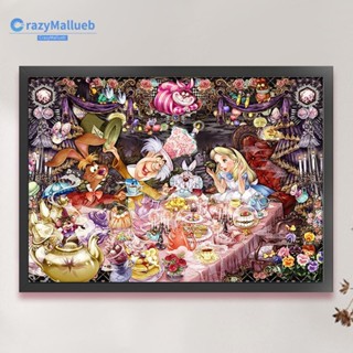 [CrazyMallueb.th] ชุดปักครอสสติตช์ ผ้าฝ้าย 14CT พิมพ์ลาย Alice in Wonderland