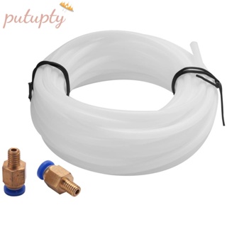 ท่อโบเวน PTFE PTFE 5 เมตร พร้อมข้อต่อ PC4-M6 2 ชิ้น สําหรับเส้นใยพลาสติก 1.75 มม. เครื่องพิมพ์ 3D Bowden Hotend