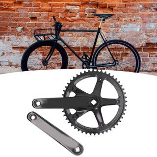 Sports Love อะลูมินัมอัลลอย 144 BCD 48T Single Speed ​​Crankset Bike Crank Arm Bicycle Set Black