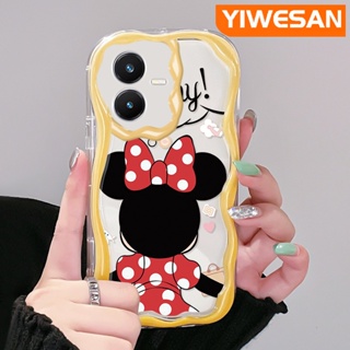 เคสโทรศัพท์มือถือ ซิลิกาใส กันกระแทก ลายมินนี่เมาส์น่ารัก สําหรับ VIVO Y22 Y22s