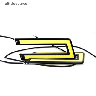 Alittlesearcer ไฟตัดหมอก LED 12V COB รูปตัว U สําหรับรถยนต์ 1 ชิ้น