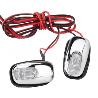 หัวฉีดสเปรย์ปัดน้ําฝน ติดกระจกหน้ารถยนต์ LED 2 ชิ้น