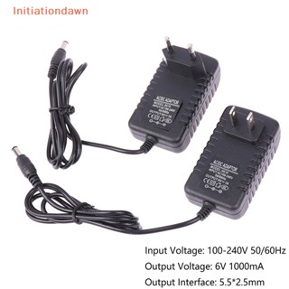 [Initiationdawn] อะแดปเตอร์ชาร์จพาวเวอร์ซัพพลาย AC 100-240V เป็น DC 6V 1A สําหรับเครื่องวัดความดันโลหิต