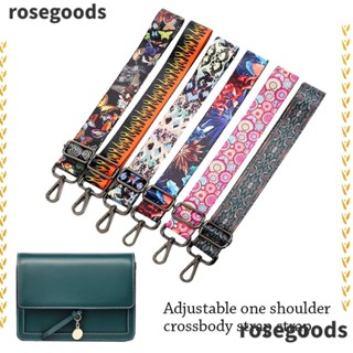 Rosegoods1 สายคล้องกระเป๋า เปลี่ยนได้ เข็มขัดกระเป๋าถือ ปรับได้ แฟชั่น ไนลอน สีสดใส ทนทาน สายสะพายไหล่กว้าง ผู้หญิง