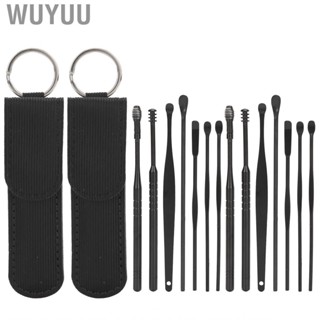 Wuyuu Ear Pick Earwax  Kit  With Bag Stainless Steel Spiral