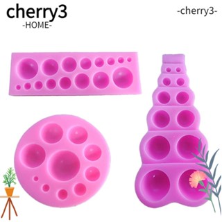 Cherry3 แม่พิมพ์ซิลิโคนเรซิ่น ทรงกลม ใช้ซ้ําได้ สําหรับทําเค้กช็อคโกแลต ฟองดองท์ สบู่ DIY