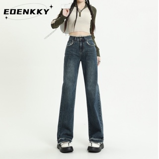 EOENKKY กางเกงขายาว กางเกงยีสน์ผู้หญิง ทรงหลวม ๆ ตรง Retro Hip Hop Pants 2023 NEW Style  Comfortable fashion คุณภาพสูง Stylish A97L3Q8 36Z230909