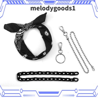 Melodygoods1 สายโซ่คล้องกางเกง ผ้าพันคอ เรซิน โลหะ ทรงสี่เหลี่ยม สไตล์ฮิปฮอป สําหรับผู้ชาย