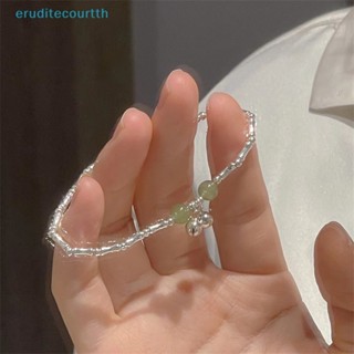 [eruditecourtth] สร้อยข้อมือ สายโซ่ ไม้ไผ่ ยืดหยุ่น สีเงิน สไตล์จีน สร้างสรรค์ เครื่องประดับ สําหรับผู้หญิง ปาร์ตี้ [ใหม่]