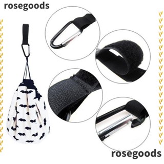 Rosegoods1 คลิปตะขอแขวนผ้าอ้อม ไนล่อน อลูมิเนียมอัลลอย สําหรับรถเข็นเด็ก 5 ชิ้น