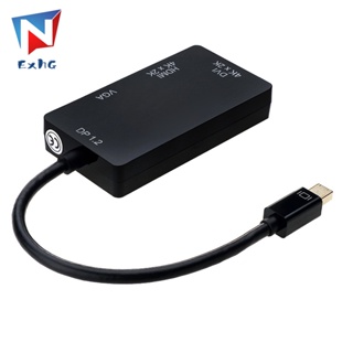 อะแดปเตอร์แปลง Mini DP 1.2V เป็น DVI VGA HDMI 4K 3-in-1 อเนกประสงค์ สําหรับคอมพิวเตอร์ PC โปรเจคเตอร์