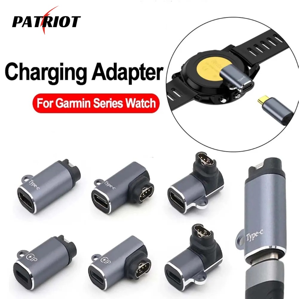 [PATRIO] อะแดปเตอร์ชาร์จ Type C Micro USB iOS แบบพกพา สําหรับสมาร์ทวอทช์ Garmin Fenix 7 7S 7X 6 6S 6X 5 5S 5X Venu 2 2S