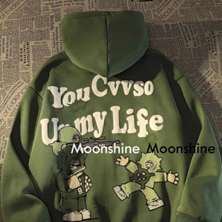 Moon  เสื้อกันหนาว เสื้อคลุม ย้อนยุคในอเมริกา oversize 2023 NEW สวย สไตล์เกาหลี High quality ทันสมัย A28J12K 36Z230909