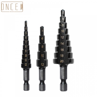 【ONCEMOREAGAIN】Drill Bits HSS Hole Cutter Set Metal Metal Wood Steel Straight Groove Step Drill