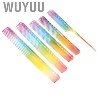 Wuyuu 5pcs Professional Hair Cutting Combs Hairdressing Styling For Salon Ba Hbh