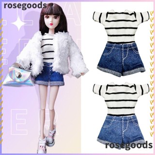 Rosegoods1 ชุดกางเกงยีน 11.5 นิ้ว 1/6 BJD อุปกรณ์เสริม สําหรับตุ๊กตา 1 ชุด