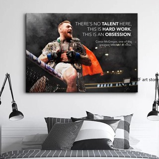 Conor McGregor โปสเตอร์ผ้าใบ พิมพ์ลายคําคมสร้างแรงบันดาลใจ สําหรับตกแต่งผนังบ้าน ออฟฟิศ