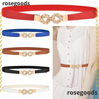 Rosegoods1 เข็มขัดยางยืด เข็มขัดผู้หญิง เรียบง่าย เข็มขัดตกแต่ง