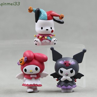 Qinmei Kuromi โมเดลตุ๊กตาการ์ตูนอนิเมะฮาโลวีน Pachacco Melody PVC สําหรับตกแต่ง