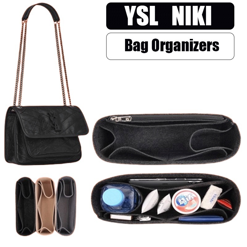 พร้อมส่งตลอด เหมาะสำหรับ YSL Niki 22 28 32 กระเป๋าจรจัด Felt ภายในกระเป๋าจัดเรียงช่องรองรับถุงเก็บสัมภาระดัดแปลงถุงน้ำดีภายในกระเป๋าขนาดกลาง
