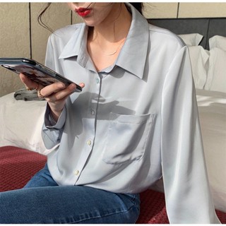 เสื้อเชิ้ตแขนยาว สไตล์เกาหลี สําหรับผู้หญิง 2023