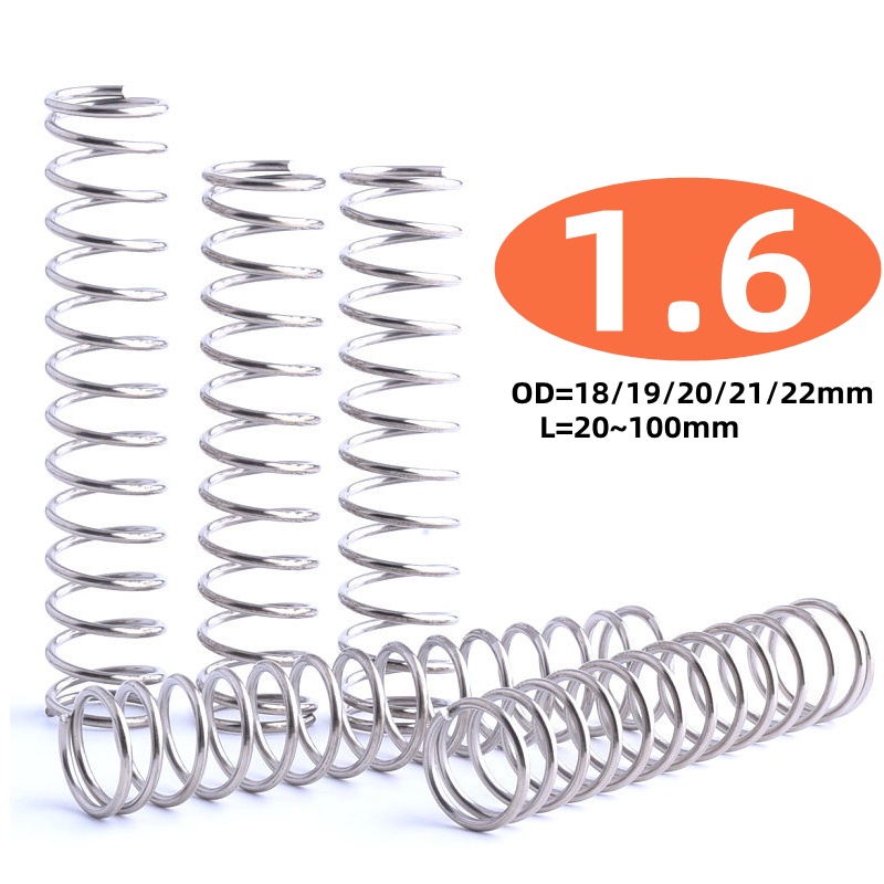 สปริงกด-สปริงดัน ขนาด 1.6 mm ความยาว 2~10 cm (20~100mm) มีหลายขนาดให้เลือก รับสั่งทำสปริงทุกประเภท