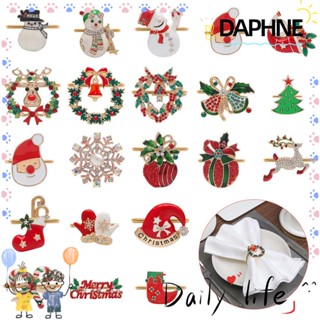 Daphne จี้แหวนผ้าเช็ดปาก รูปกวาง ต้นคริสต์มาส DIY