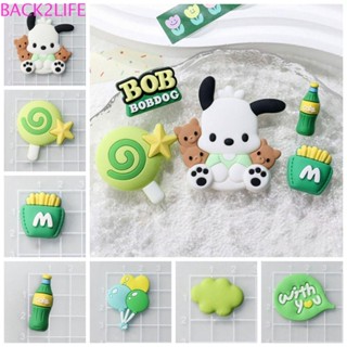 Back2life พวงกุญแจ จี้ตุ๊กตาการ์ตูนสุนัข Pochacco 3D DIY สําหรับทําเครื่องประดับ กิ๊บติดผม พวงกุญแจ 5 ชิ้น