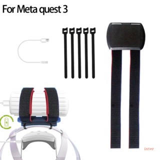 Inter สายคล้องหัวแบตเตอรี่ อุปกรณ์เสริม สําหรับ Meta Quest 3 VR