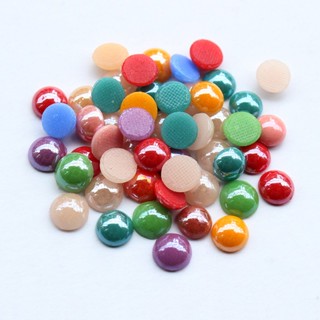 1000pcs Half Ceramic Bead Flat Back Nail Art Decal Clearance sale